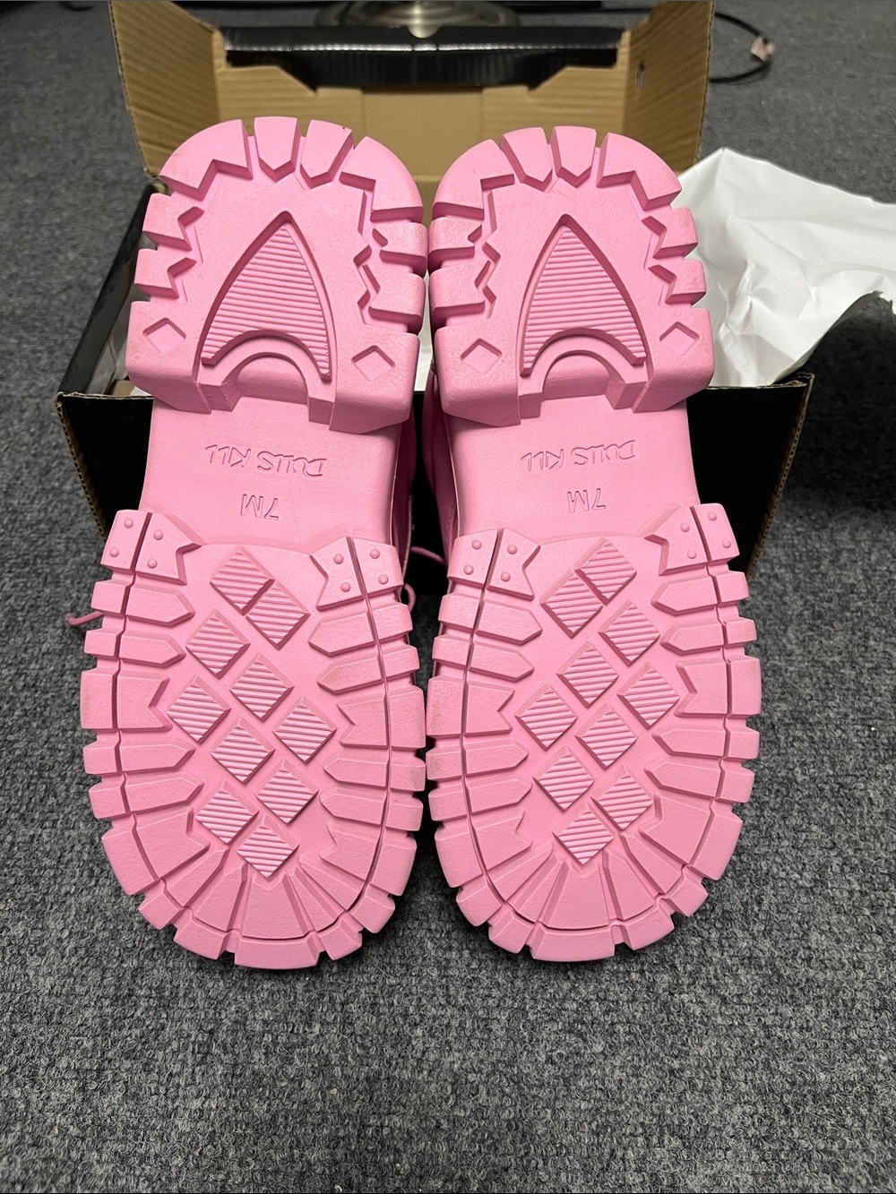 dELiA*s Pink Chunky Lace-Up Platform Boots - Picture 4 of 8